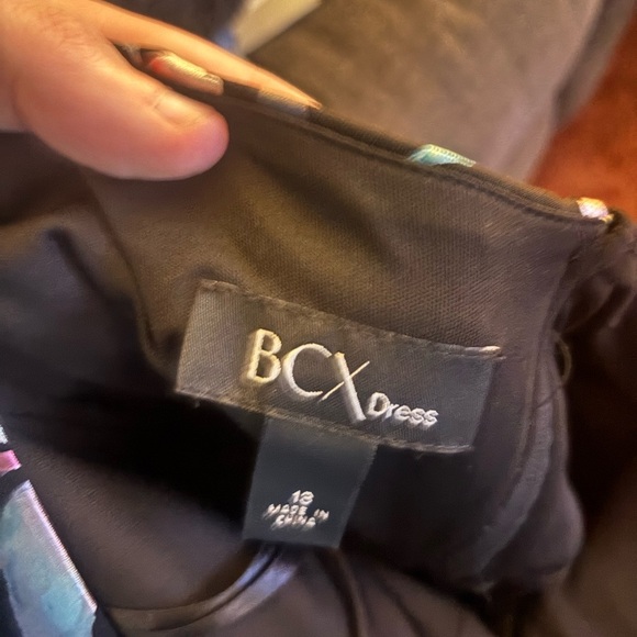 BCX Black Floral Maxi Dress | Size 13 | Formal Evening - Picture 3 of 3